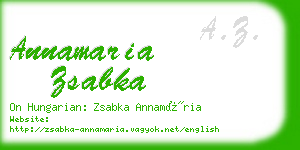 annamaria zsabka business card